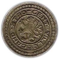 (№1915kmTn2) Монета Бельгия 1915 год 1 Franc (Гент немецкой оккупации Первой мировой войны)