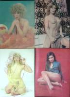 Набор стерео-открыток "Девушки", 4 шт., 14,5*10,5 см.