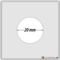 Капсула для монет из прозрачного стекла с чёрной вставкой Quadrum (Квадрум) 20 мм Leuchtturm 