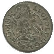 (№1658km1136) Монета Австрия 1658 год 1 Kreuzer