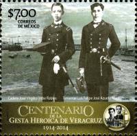 (№2014-3831) Марка Мексика 2014 год "Столетие подвига Веракруса 1914 года", Гашеная
