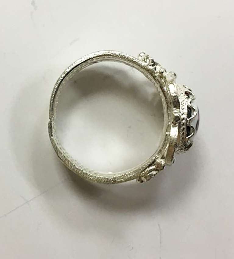 Перстень "Финифть", серебрение (сост. на фото)