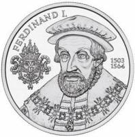 (002) Монета Австрия 2002 год 20 евро "Фердинанд I" 1. Ag 900, 20 г Серебро Ag 900  PROOF