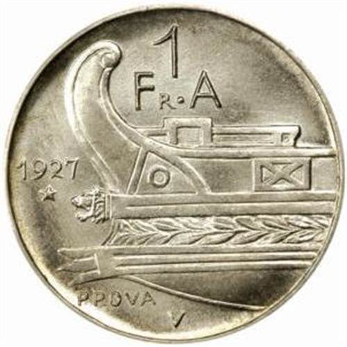 (№1927km6) Монета Албания 1927 год 1 Frang Ar
