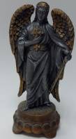 Христианская оловянная миниатюра "Ангел-Хранитель" 8.5 см (сост на фото)