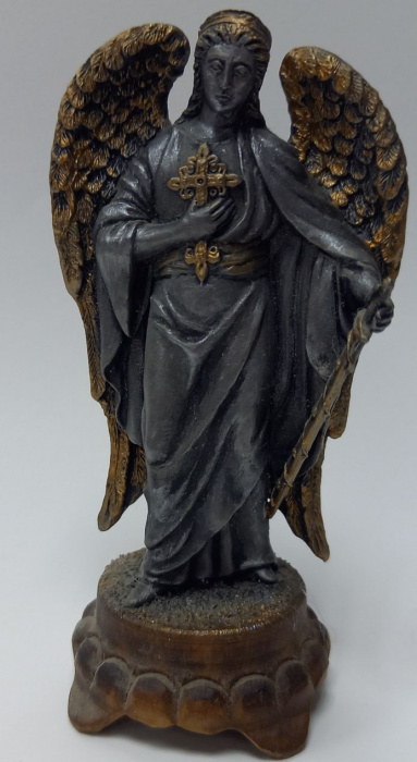 Христианская оловянная миниатюра &quot;Ангел-Хранитель&quot; 8.5 см (сост на фото)