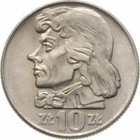 (1959) Монета Польша 1959 год 10 злотых "Тадеуш Костюшко"  Медь-Никель  UNC