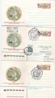 1981-064 Конверт ХМК с ОМ СССР VII съезд Общества охраны природы  3 шт ,  Разн виды гашения