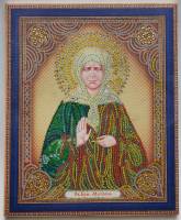 Икона Св. Блаженная Матрона офсет стразы подрамник 33 х 27 см