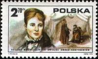 (1975-051) Марка Польша "Елена Моджеевская "    200 лет независимости США III Θ