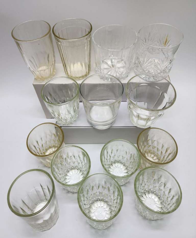 Стаканы 14 штук разные стекло