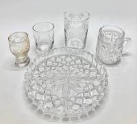 Менажница + кружка + стакан + 2 стопки, хрусталь, СССР