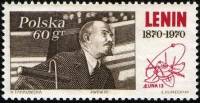 (1970-012) Марка Польша "На 2 съезде Коминтерна в Петрограде"   100 лет со дня рождения В.И. Ленина 