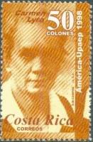 (№1998-1504) Марка Коста-Рика 1998 год "Кармен Лира 18881949", Гашеная