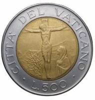 () Монета Ватикан 1987 год 500  ""   Биметалл  UNC