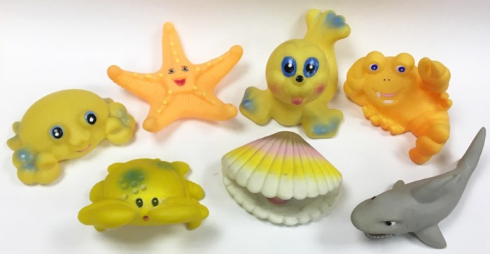 Набор резиновых игрушек &quot;Морские жители&quot;, 7 шт. (сост. на фото)