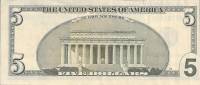 (2003) Банкнота США 2003 год 5 долларов "Авраам Линкольн"   UNC
