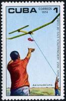 (1974-072) Марка Куба "Авиамодельный спорт"    10 лет Института гражданской авиации III O