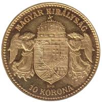  Монета Австро-Венгрия 1912 год      Золото (Au)  XF