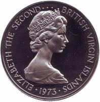 (1974) Монета Брит Виргинские острова 1974 год 25 центов "Птицы"  Медь-Никель  PROOF