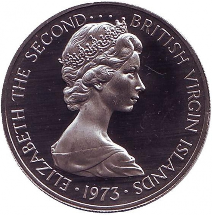 (1974) Монета Брит Виргинские острова 1974 год 25 центов &quot;Птицы&quot;  Медь-Никель  PROOF