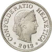 (2012) Монета Швейцария 2012 год 10 раппенов   Медь-Никель  UNC