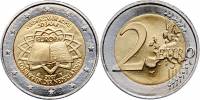 (001) Монета Нидерланды 2007 год 2 евро "Римский договор 50 лет"  Биметалл  UNC