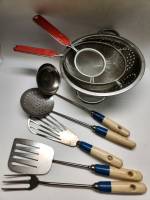 Набор кухонных принадлежостей СССР дуршлаг и 2 ситечка (всего 8 предметов)