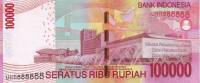 (,) Банкнота Индонезия 2012 год 100 000 рупий    UNC