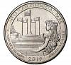 047p Монета США 2019 год 25 центов Американский мемориальный парк  Медь-Никель  UNC