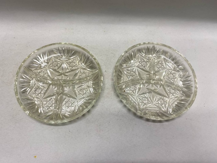 Менажница хрусталь СССР, 2 шт