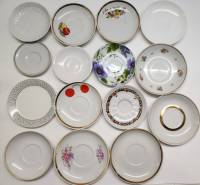 Блюдца 15 штук чайные разные