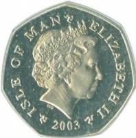 () Монета Остров Мэн 2003 год 50 пенсов ""  Медь-Никель  UNC
