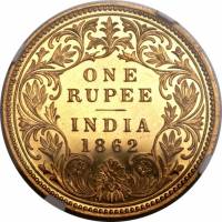 () Монета Индия 1862 год 1  ""   Биметалл (Платина - Золото)  UNC