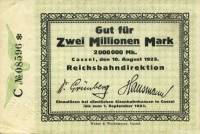 (№1923P-S1147) Банкнота Германия 1923 год "2,000,000 Mark"