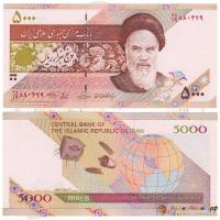 (,) Банкнота Иран 2009 год 5 000 риалов "Рухолла Хомейни"   UNC