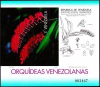 (№1997-53) Блок марок Венесуэла 1997 год "Rodriguezia lanceolata", Гашеный