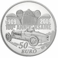 (№2009km1608) Монета Франция 2009 год 50 Euro (Этторе Бугатти)