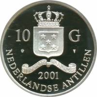 (№2001km63) Монета Ниделандские Антильские острова 2001 год 10 Gulden (Маурица Дукат)