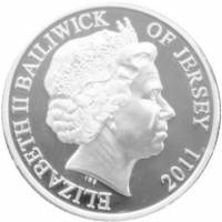 () Монета Остров Джерси 2011 год 5 фунтов ""   UNC