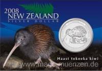 (№2008km309) Монета Новая Зеландия 2008 год 1 Dollar (Хааста Tokoeka КИВИ)