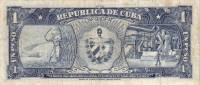 () Банкнота Куба 1957 год 1  ""   UNC