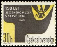 (1964-032) Марка Чехословакия "Эмблема"    150-летие Силезского музея в Опаве III Θ