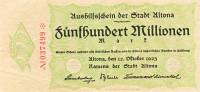 (№1923) Банкнота Германия 1923 год "500,000,000 Mark"