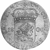(№1806km25) Монета Нидерланды 1806 год 1 Rijksdaalder