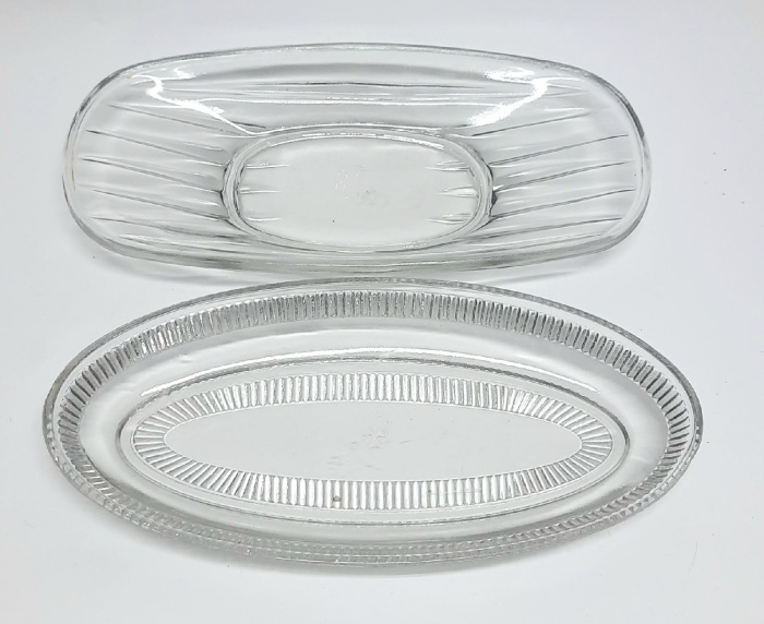 Селёдочницы, 2 шт., стекло, СССР (сост. отл)