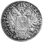 (№1781km2073) Монета Австрия 1781 год frac12; Thaler