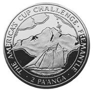 () Монета Тонга 1987 год 2 паанга ""  Биметалл (Серебро - Ниобиум)  UNC