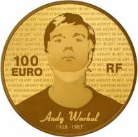 (№2011km1824) Монета Франция 2011 год 100 Euro (Энди Уорхол)