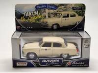 Модель автомобиля ГАЗ 21 Волга Такси на Дубровку в коробке-блистере Autotime 1:43